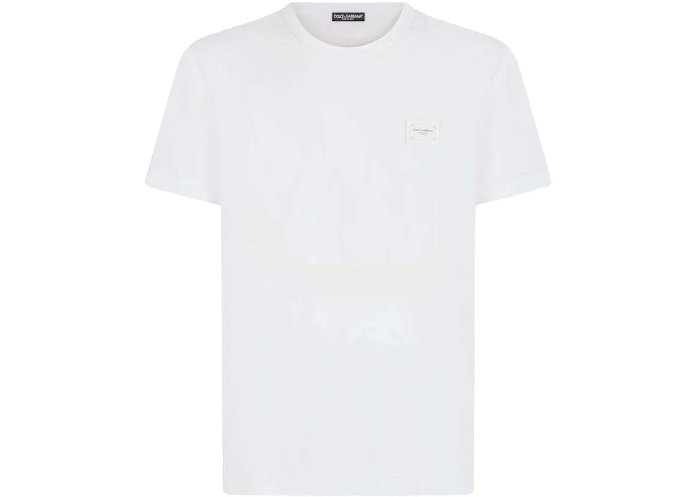Dolce & Gabbana Cotton Branded Plate T-Shirt White