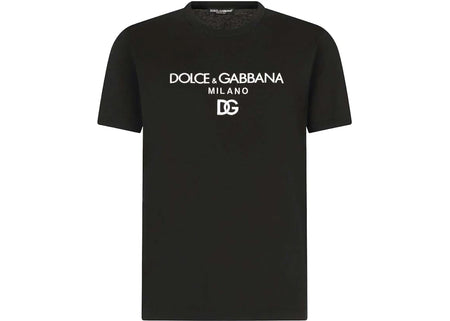 Dolce & Gabbana Cotton DG Embroidery and Patch T-Shirt Black