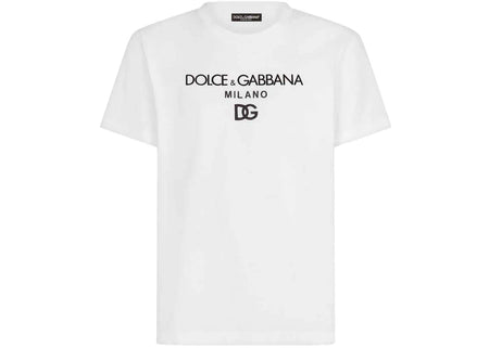 Dolce & Gabbana Cotton DG Embroidery and Patch T-Shirt White