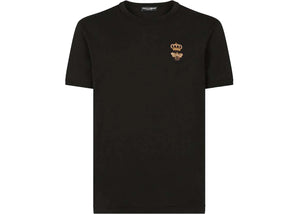 Dolce & Gabbana Cotton French Wire Embellishment T-Shirt Black