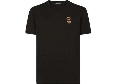 Dolce & Gabbana Cotton French Wire Embellishment T-Shirt Black