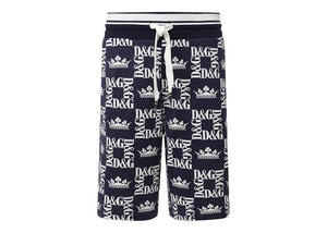 Dolce & Gabbana Crown D&G Logo Shorts Blue/White