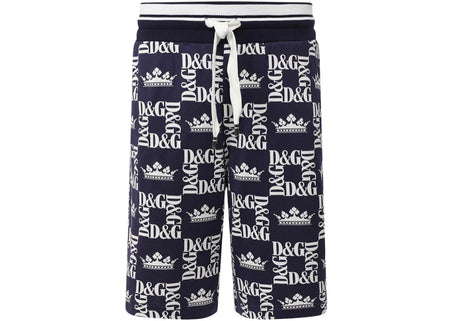 Dolce & Gabbana Crown D&G Logo Shorts Blue/White