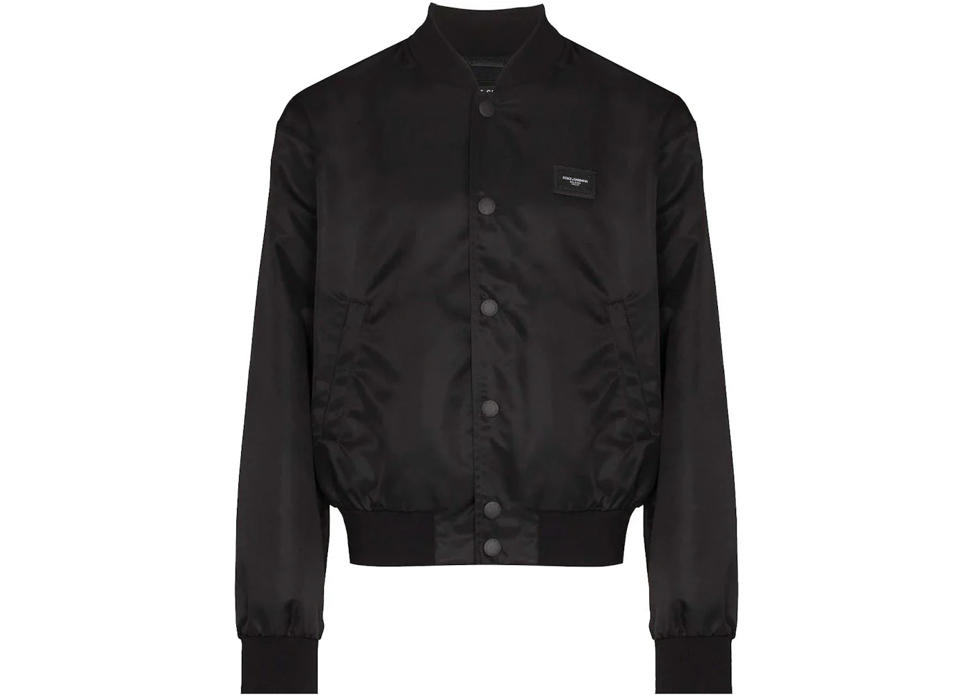Dolce & Gabbana DG Plaque Bomber Jacket Black