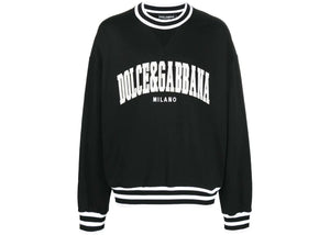 Dolce & Gabbana Logo-Applique Varsity Sweatshirt Black/White