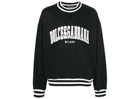 Dolce & Gabbana Logo-Applique Varsity Sweatshirt Black/White