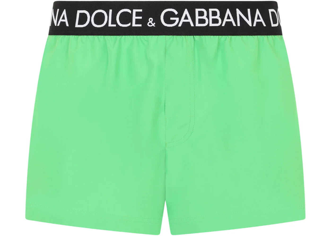 Dolce & Gabbana Logo Band Swim Shorts Green/Black/White