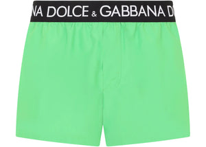 Dolce & Gabbana Logo Band Swim Shorts Green/Black/White