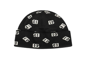 Dolce & Gabbana Logo Intarsia Beanie Black/White