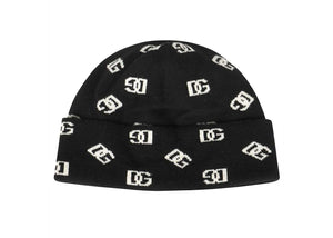 Dolce & Gabbana Logo Intarsia Beanie Black/White