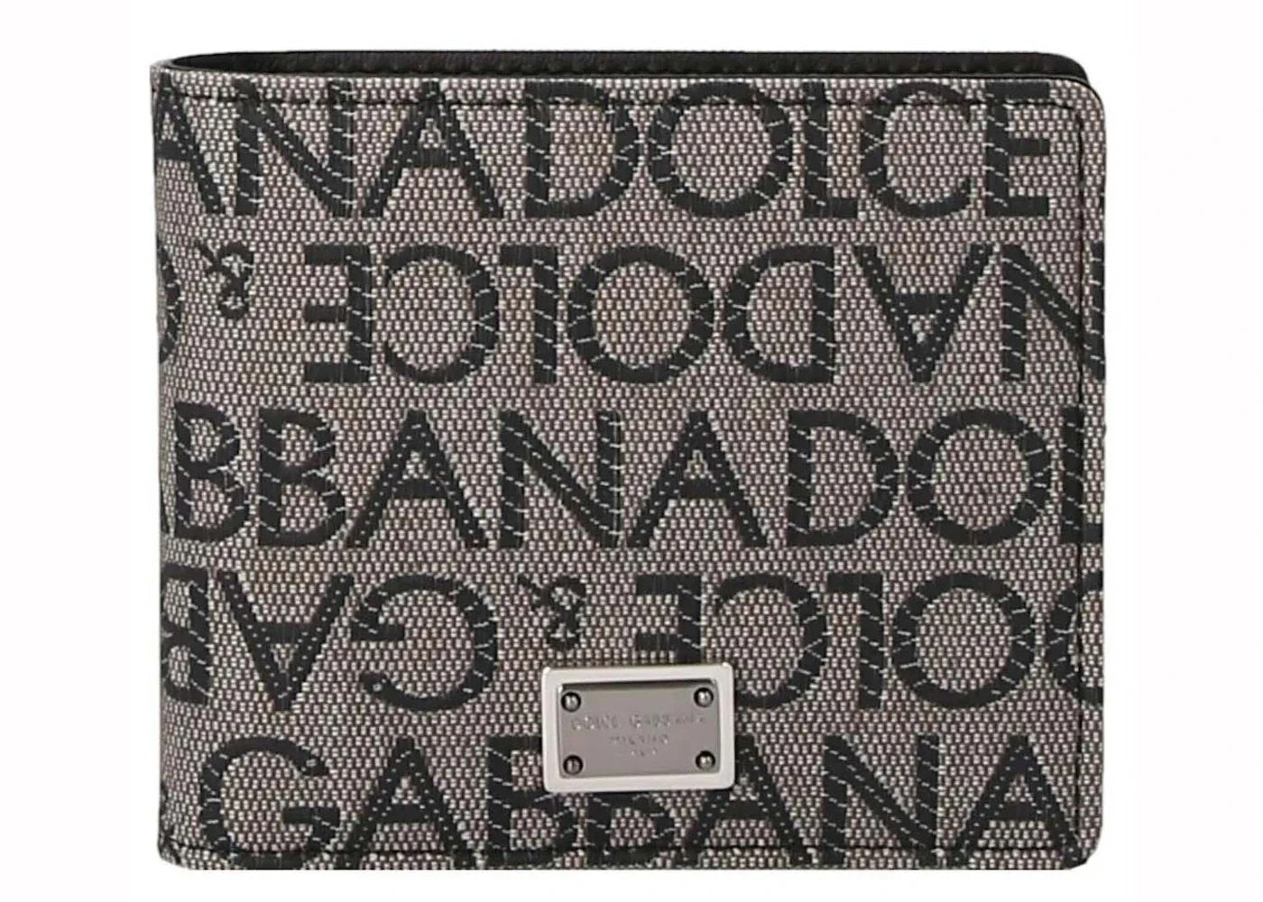 Dolce & Gabbana Logo Jacquard Wallet Beige/Black