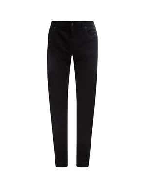 Dolce & Gabbana Man Stretch Cotton Back Embossed Logo Trousers Black