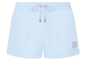 Dolce & Gabbana Shorts Branded Plate Swim Trunks Azure