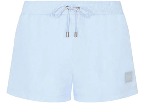 Dolce & Gabbana Shorts Branded Plate Swim Trunks Azure