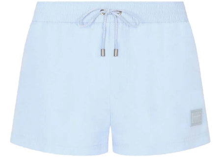 Dolce & Gabbana Shorts Branded Plate Swim Trunks Azure