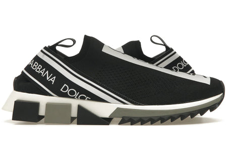 Dolce & Gabbana Sorrento Logo Slip On Black Grey White