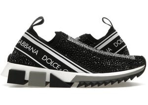 Dolce & Gabbana Sorrento Slip On Black Crystal Womens