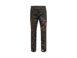Dolce & Gabbana Straight Leg Painted Jeans Black Coffee