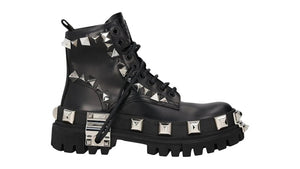 Dolce Gabbana Studded Combat Boots Lace Up (Women's) Black