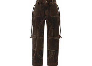 Dolce & Gabbana Velvet Cargo Trousers Brown