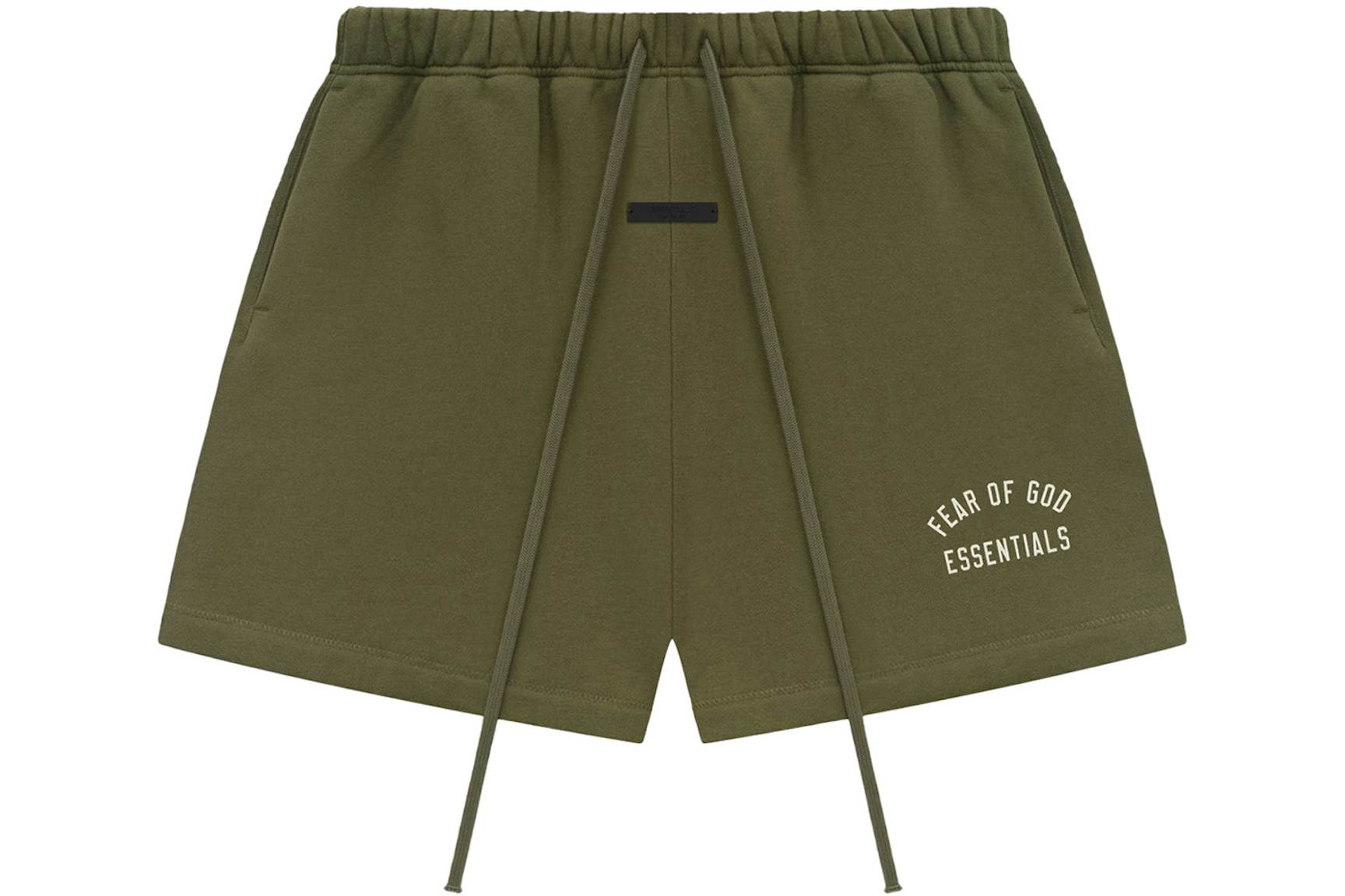Fear of God Essentials Fleece Soccer Shorts Military