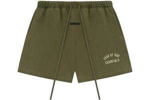 Fear of God Essentials Fleece Soccer Shorts Military