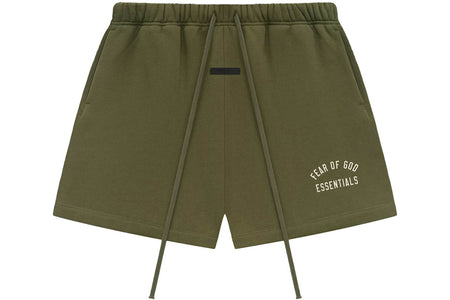 Fear of God Essentials Fleece Soccer Shorts Military