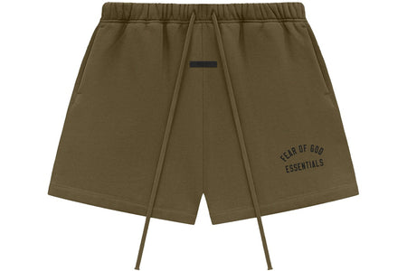 Fear of God Essentials Fleece Soccer Shorts Olive