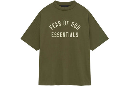 Fear of God Essentials Jersey Crewneck T-Shirt Military