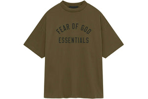 Fear of God Essentials Jersey Crewneck T-Shirt Olive