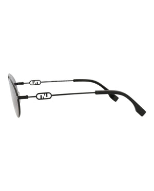 Fendi Aviator Sunglasses Black Black Smoke (FE40072U-Y-57-01A)