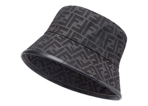 Fendi Jacquard FF Fabric Bucket Hat Black/Grey