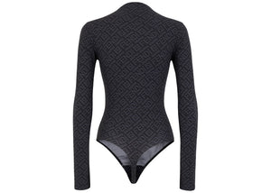 Fendi x SKIMS Mock Neck Long Sleeve Bodysuit Black