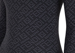 Fendi x SKIMS Mock Neck Long Sleeve Bodysuit Black