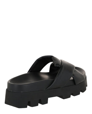Ferragamo Air Lug Leatherandals Black (Women's)