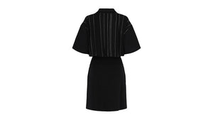 Ferragamo Contrast Stitch Knit Dress Blue