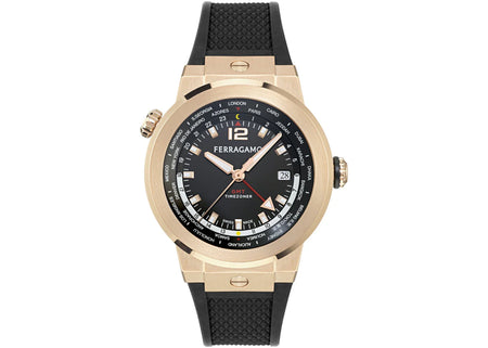 Ferragamo F-80 GMT Worldtime Silicone SFHA00324