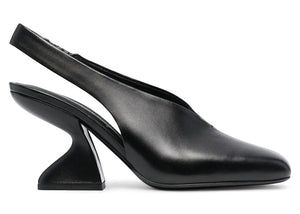 Ferragamo F-Heel 100mm Slingback Pumps Black (Women's)