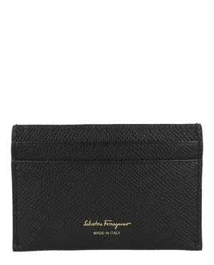 Ferragamo Gancini Credit Card Holder Black