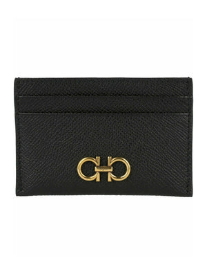Ferragamo Gancini Credit Card Holder Black
