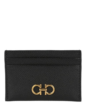 Ferragamo Gancini Credit Card Holder Black