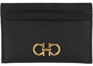 Ferragamo Gancini Credit Card Holder Black