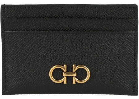 Ferragamo Gancini Credit Card Holder Black