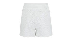 Ferragamo Gancini Pattern Drawstring Shorts White