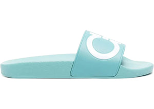 Ferragamo Gancini-Print Slides Blue (Women's)