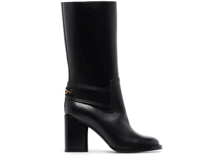 Ferragamo Gancio Horsebit 85mm Boots Black (Women's)