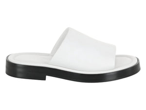 Ferragamo Giunone Leather Slides White (Women's)