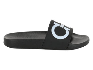Ferragamo Groovy Dual Gancini Slides Black (Women's)