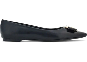 Ferragamo New Vara-Bow Lambskin Ballerina Shoes Black (Women's)
