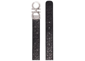Ferragamo Reversible And Adjustable Gancini Belt 724127 Black